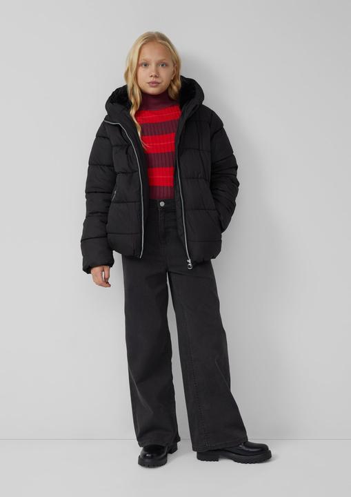 Produktbild s.Oliver Strickpullover Ripppullover im Slim Fit mit Stehkragen (134, 140)