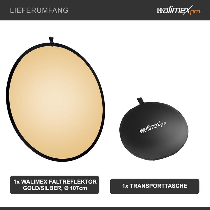 Actual product image Walimex Folding reflector per 107cm (Folding reflector, 107 cm)