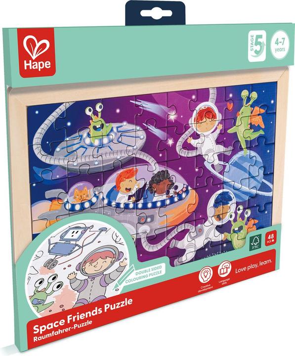 Produktbild Hape Space Friends Puzzles (48 Teile)