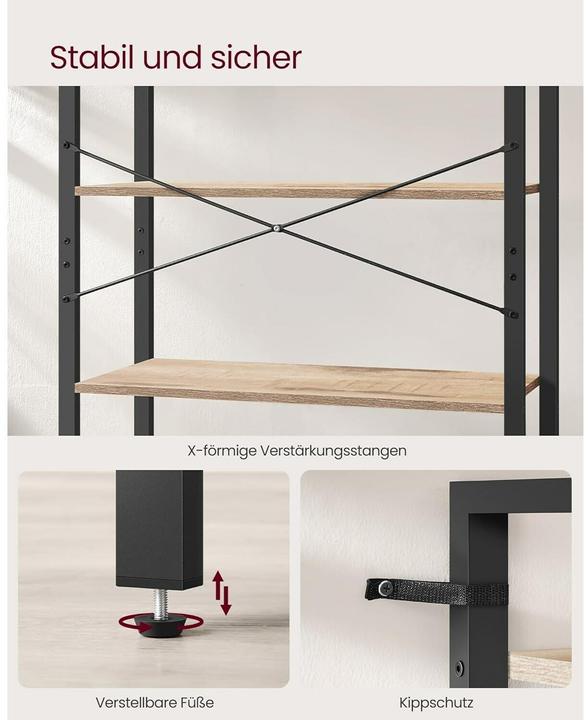 Immagine prodotto Vasagle Bücherregal (80 x 30 x 184 cm)