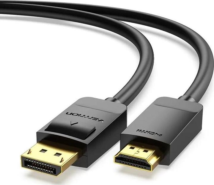 Image du produit Vention Câble DisplayPort 4K vers HDMI 2.0 noir - 2m (2 m)