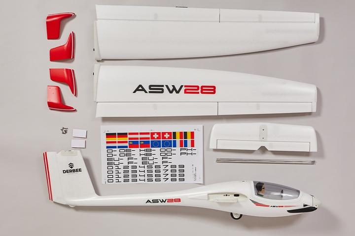 Produktbild Derbee ASW-28 Elektrosegler PNP - 200cm (Segelflugzeug)