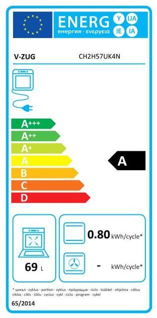 Etichetta energetica V-Zug 2201700005