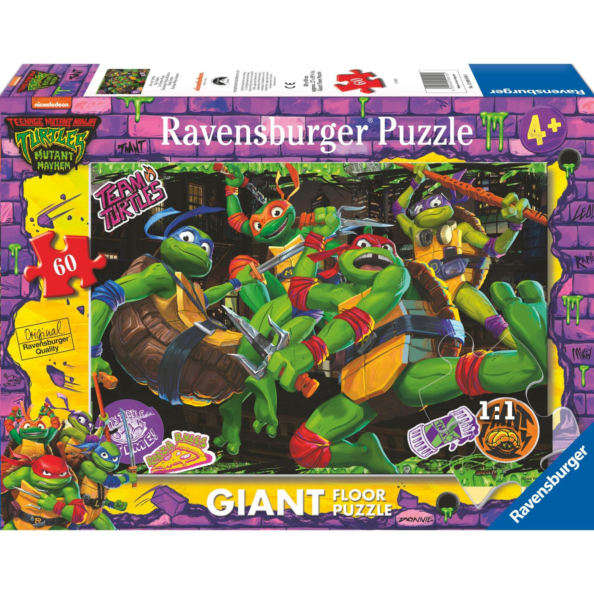Ravensburger Puzzle 60 pz Giant - Teenage Mutant Ninja Turtles (60 pezzi)