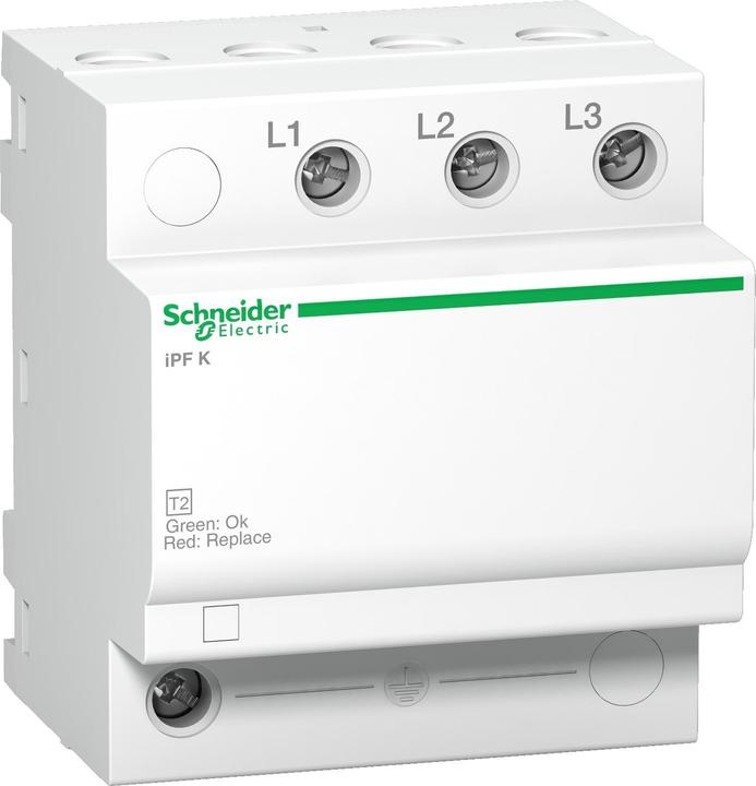 APC SE Schneider A9L15582 Scaricatore di sovratensione iPF K 40, tipo 2, 3P, Imax 40kA, In 15kA