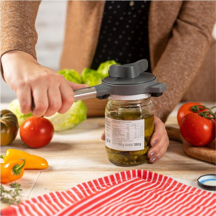 Actual product image Kuhn Rikon Deluxe Gripper lid opener grey (Plastic lidded bottle opener)