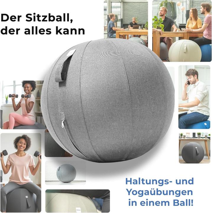 Immagine prodotto Backerz Ergonomischer Sitzball für Büro (65 cm) (65 cm)