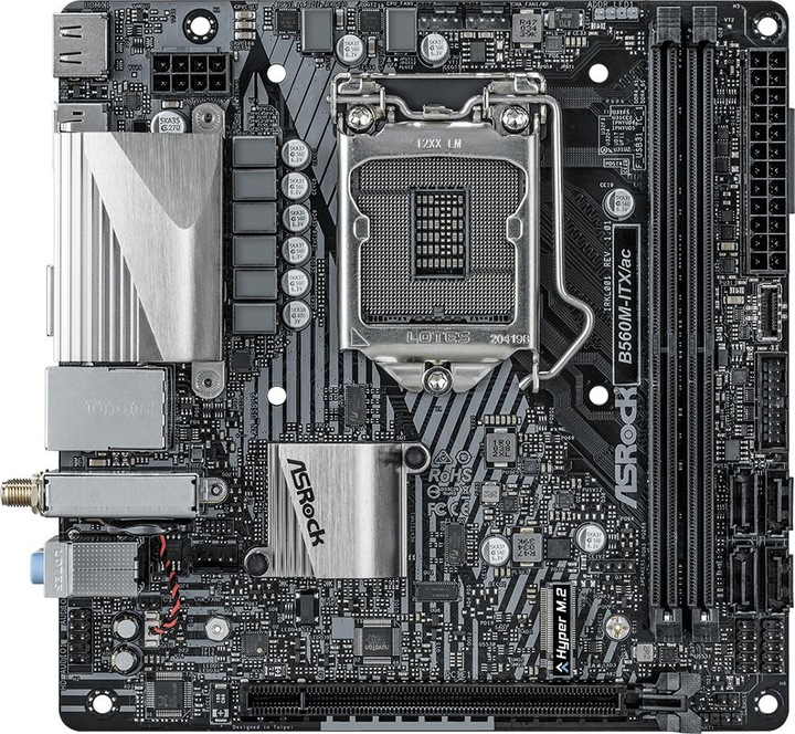 Produktbild AsRock MB -ITX/ac 1200 ITX HDMI/DP DDR4 (LGA 1200, Intel B560, Mini-ITX)