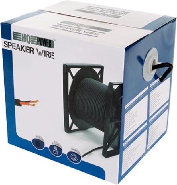 Actual product image Cables HIGH QUALITY SPEAKER WIRE - BLACK - 2 x 2.50 mm² - 100 m (100 m, 2.50 mm²)