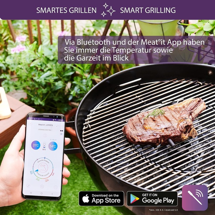 Image du produit Mastrad Meat it plus 2.0 Thermomètre à barbecue Bluetooth