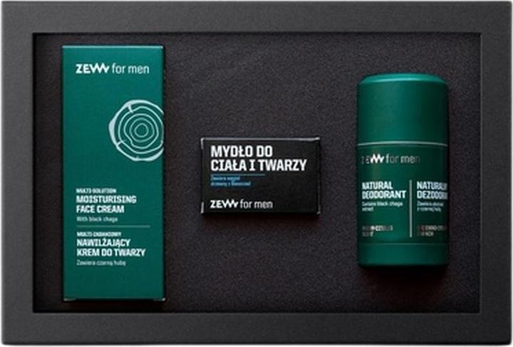 ZEW for men Feuchtigkeitscreme-Set für jedermann - 80ml Creme, 85ml Seife, 80ml Deodorant (Körperpflegeset)