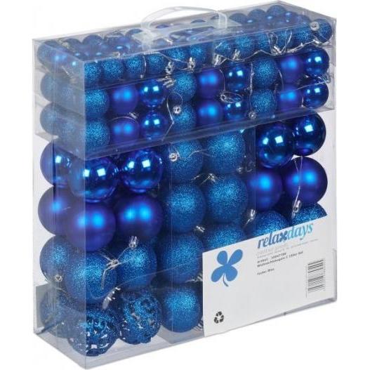 Relaxdays, Christbaumschmuck, Weihnachtskugeln-Set (150 -teilig)
