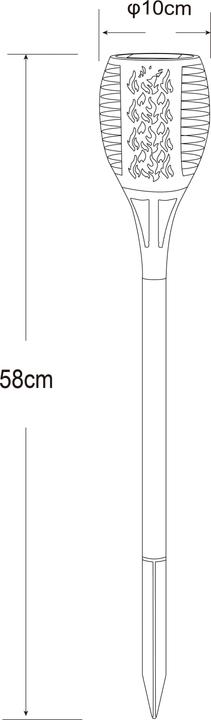 Produktbild Globo Solarleuchte Kunststoff Schwarz, 36xled (3600 lm, IP44)