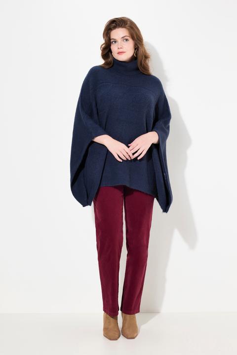 Produktbild Ulla Popken Poncho, Rollkragen, oversized, Halbarm (58, 60, 62)
