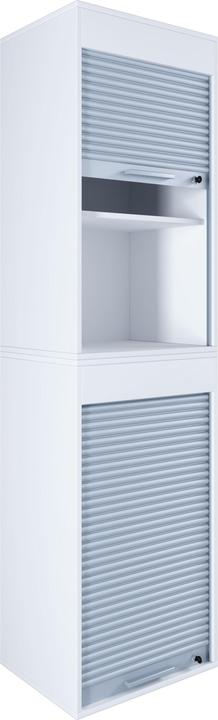 Actual product image VCM Office cabinet filing cabinet roller shutter cabinet wood "Aktos XL" (50 x 40 x 186 cm)