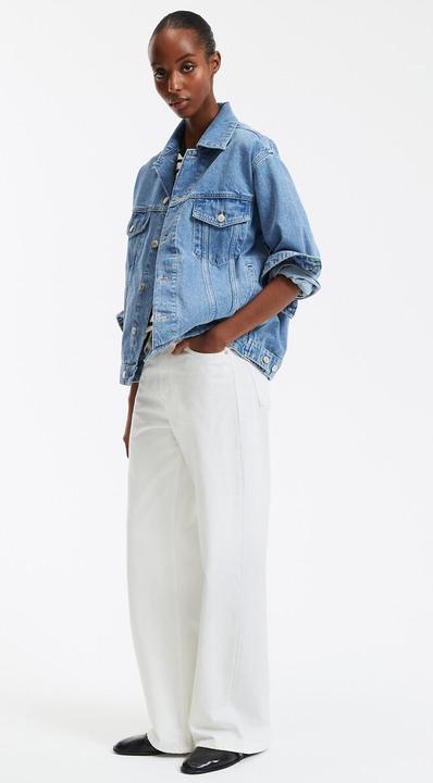 Actual product image La Redoute Collections Oversize-Jeansjacke mit Knopfleiste (XL)