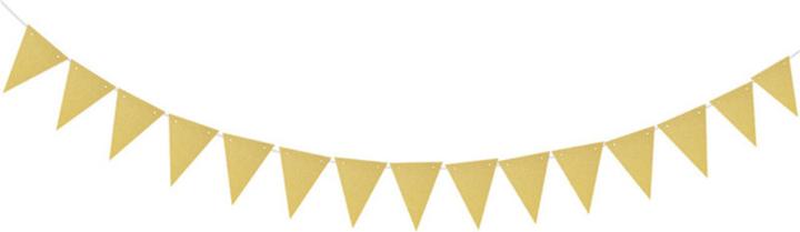 Actual product image Flags garland glitter - gold (1 pcs.)