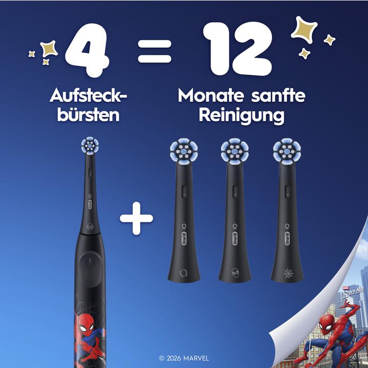 Actual product image Oral-B Aufsteckbürsten iO Kids Spiderman 8er FFU Aufsteckbürsten (8x)