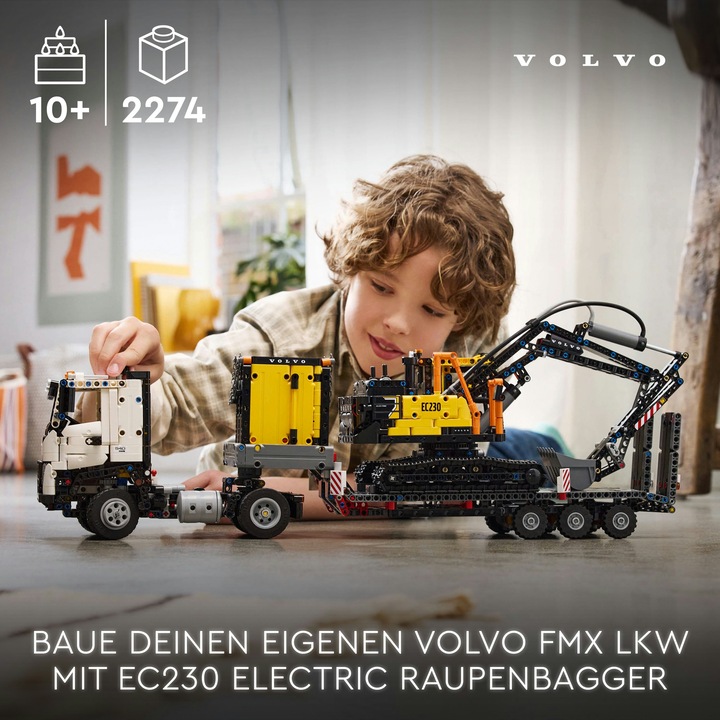 Productafbeelding LEGO 42175 Volvo FMX vrachtwagen met EC230 elektrische rupsgraafmachine (42175, LEGO Technic)