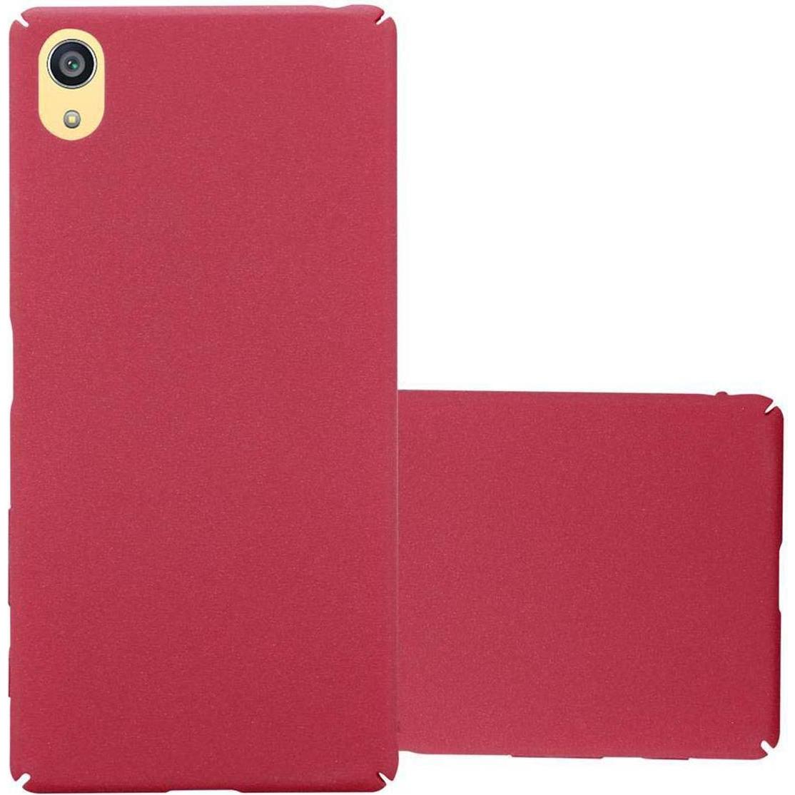 Cadorabo Hard Cover Frosty Cover (Sony Xperia Z5 Premium), Smartphone Hülle, Rot