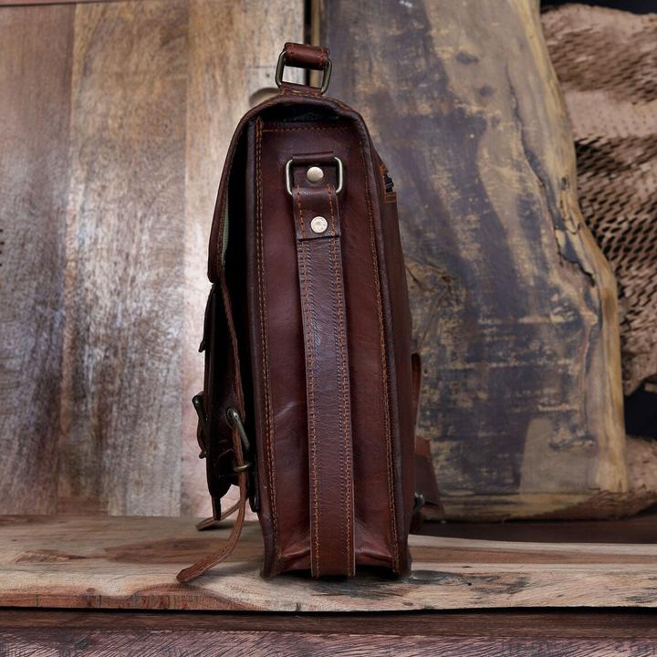 Immagine prodotto Only-Bags.Store Borsa a tracolla satchel in pelle, messaggero in vera pelle per uomini e donne, borsa a tracolla