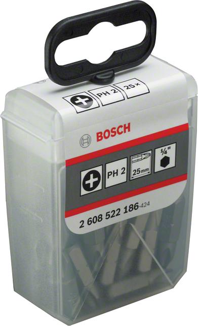 Produktbild Bosch Professional Zubehör Schrauberbit Extra-Hart PH 2, 25 mm, 25er-Pack (Innensechskant)