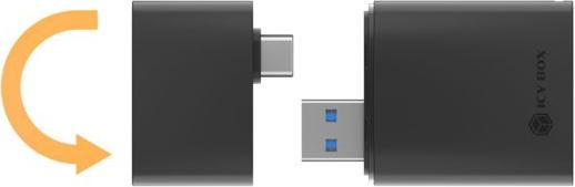 Actual product image Icy Box IB-CR204-CU3 (USB-C 3.2 Gen 1)