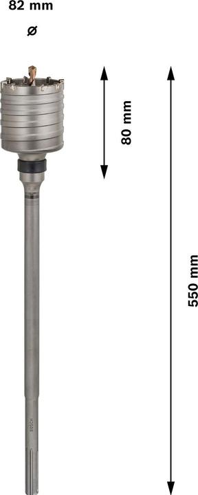 Actual product image Bosch Professional Zubehör PRO SDS max-5 Core Cutter, one-piece, 82 x 80 x 420 mm (82 millimetres)
