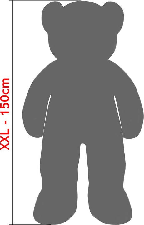 Actual product image Monzana Teddy Bear 50-175cm with Heart Pillow 26-32cm (150 cm)