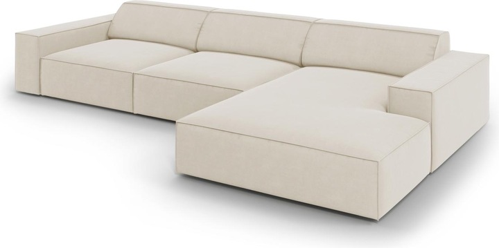 Actual product image Micadoni Velvet Right Corner Sofa, "Jodie", 4 Seats, 284x166x70Made in Europe (Corner sofa)