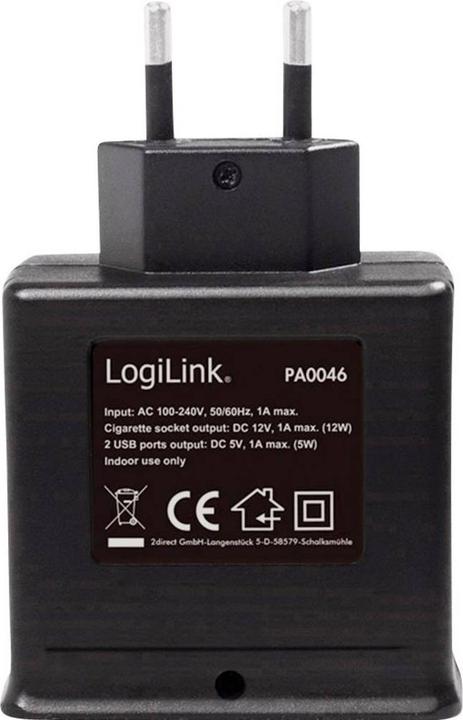 Immagine prodotto LogiLink Adattatore di presa (12 W, 3 porte)