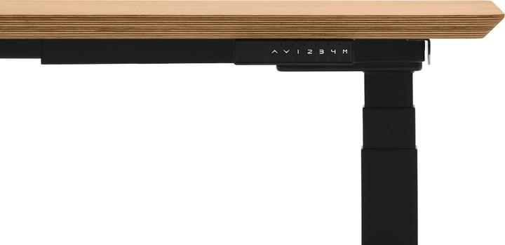 Actual product image Oakywood Standing Desk Holztisch mit Höhenverstellung - aus Furnier - Eichenfurnier / 120x60 / Schwarz - Oaky