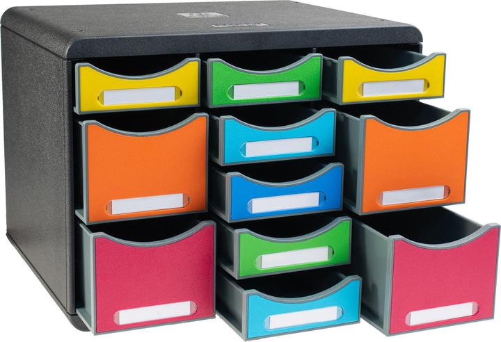 Image du produit Exacompta Boîte à tiroirs STORE-BOX MULTI 313798D 11 tiroirs arc-en-ciel