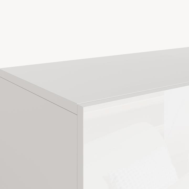 Produktbild En.Casa Hängeboard Evaton 180x32x30 cm Weiss, hochglanz (180 x 31.50 x 30 cm)