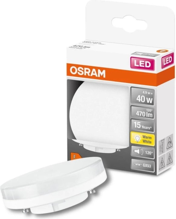 Image du produit Osram Star 40 (GX53, 4.90 W, 470 lm, 1 x, F)