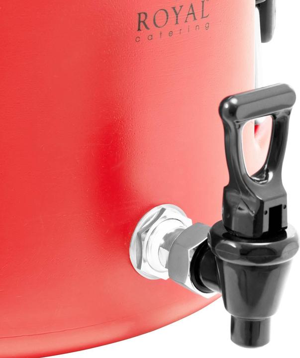 Actual product image Royal Catering Thermobehälter Edelstahl Thermobox Warmhaltebehälter Speisen Ablasshahn 15 L