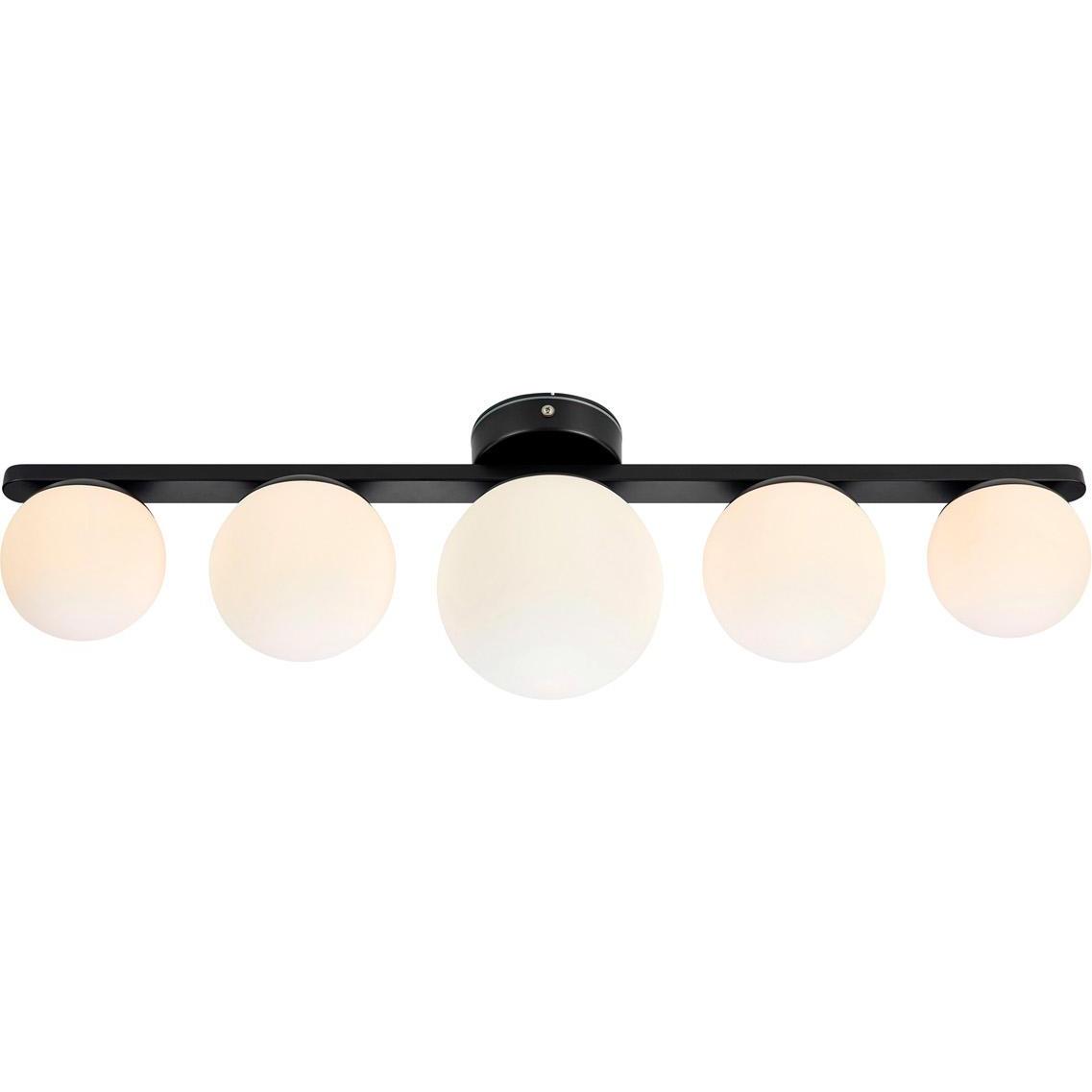 Markslöjd, Applique + Plafoniera, PURO Ceiling/Wall 5L Black/Opal IP44