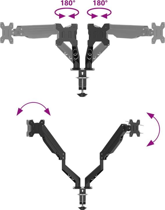 Image du produit vidaXL Dual-Monitorarm (Tables, 27", 10 kg)