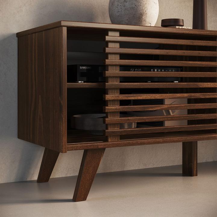 Produktbild IDIMEX Lowboard RIAN für 75" TV – Kastanie Finish (175 x 38 x 50 cm)