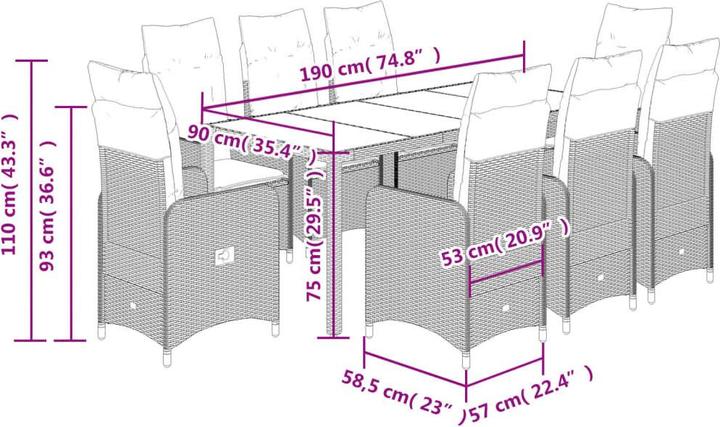 Produktbild vidaXL Bistro Set