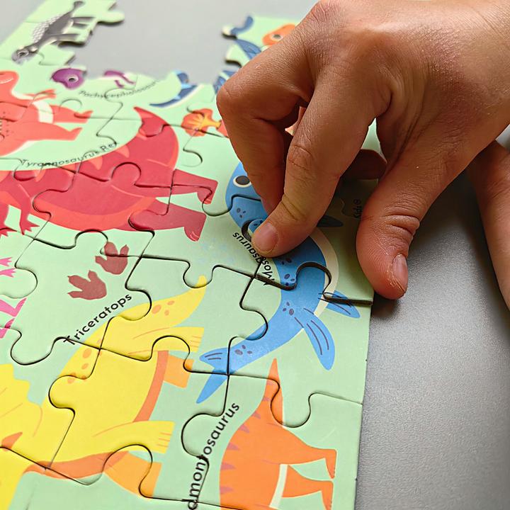 Immagine prodotto DoerKids Mini puzzle dei dinosauri - Chalk Time 40 pezzi. (40 pezzi)