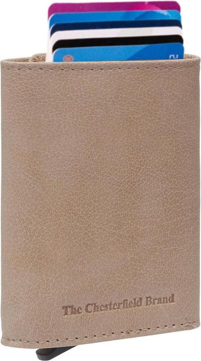 Actual product image The Chesterfield Brand Antique Buff credit card holder RFID protection leather 7 cm