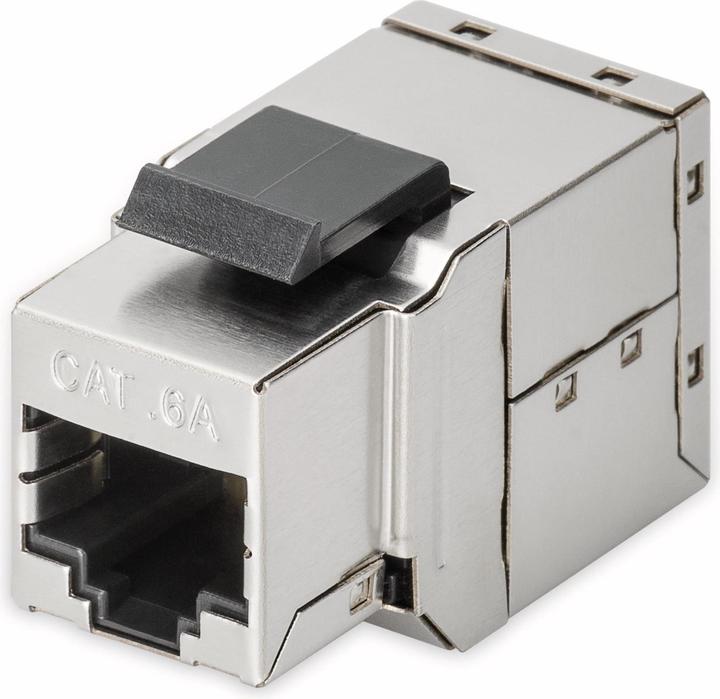Goobay CAT 6a KeyStone 2x RJ45 Modularkupplung, STP geschirmt (Keystone Modul)