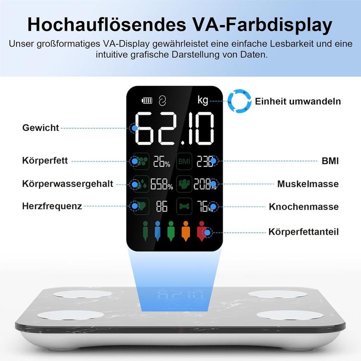 Immagine prodotto Healthkeep Körperfettwaage (180 kg)