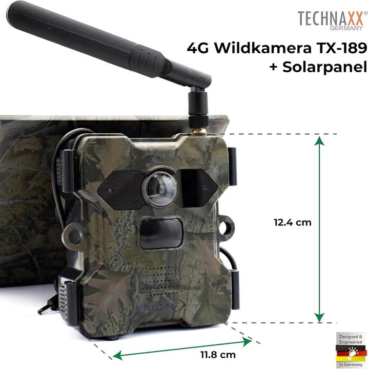 Produktbild Technaxx TX-189 -Überwachungskamera zur Wildbeobachtung inkl. Solarpanel