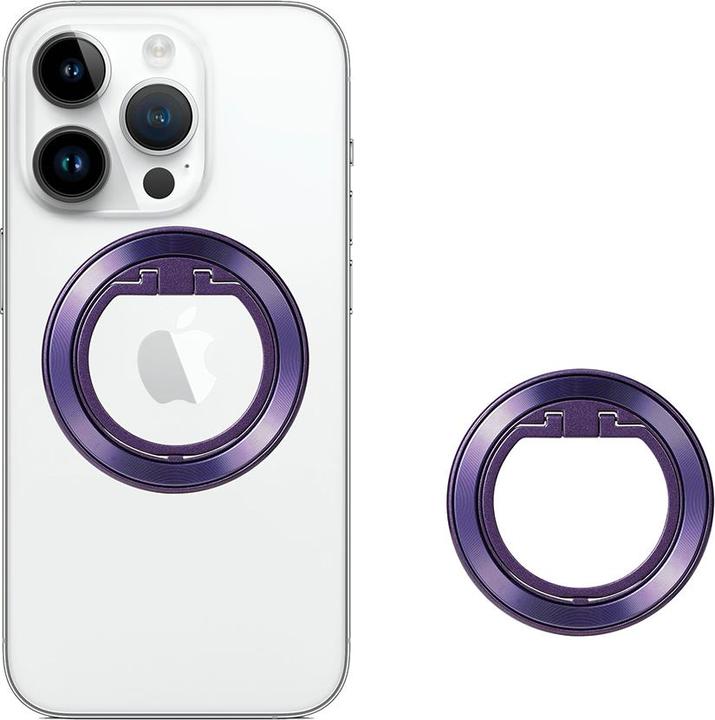 Produktbild Techsuit - MagSafe Phone Ring (MPR2) - Round Shape, Aluminium Alloy - Purple