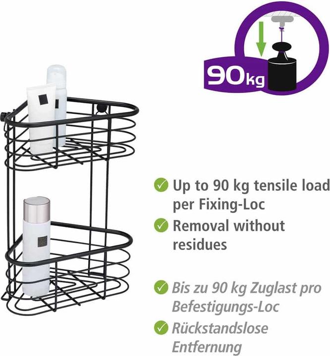 Produktbild Wenko Eckregal 2 Etagen Trestina (25 x 16.50 x 35 cm)