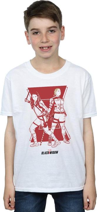 Produktbild Black Widow Movie Sisters Silhouette TShirt Jungen (152, 158)