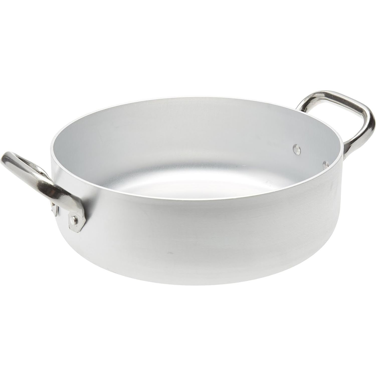 Pentole Agnelli Argento/Nero Casseruola In Alluminio A Induzione Linea Agnelli, Padella + Pentola,