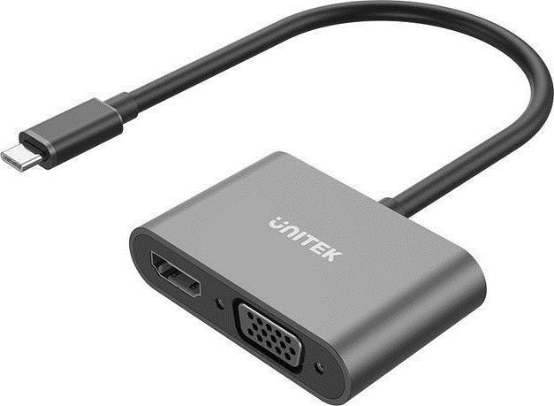 Produktbild Unitek Adapter AV Adapter USB-C na HDMI 4K i VGA FullHD (USB Typ-C, HDMI, 1.91 cm)